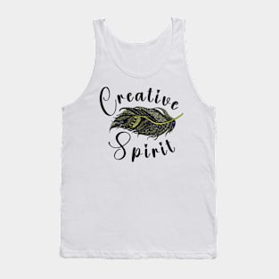 Creative Spirit Feather Design Tank Top